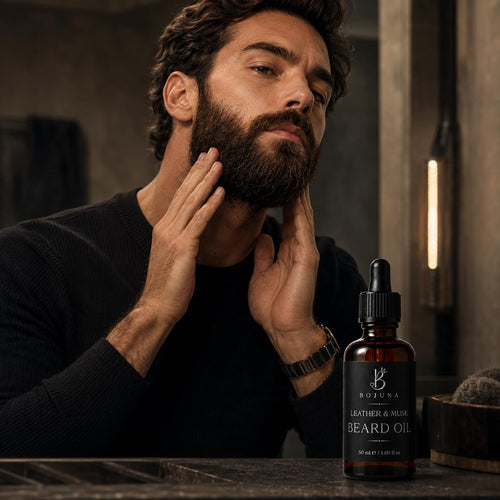Beard Oil Leather & Musk 50ml with Argan Oil