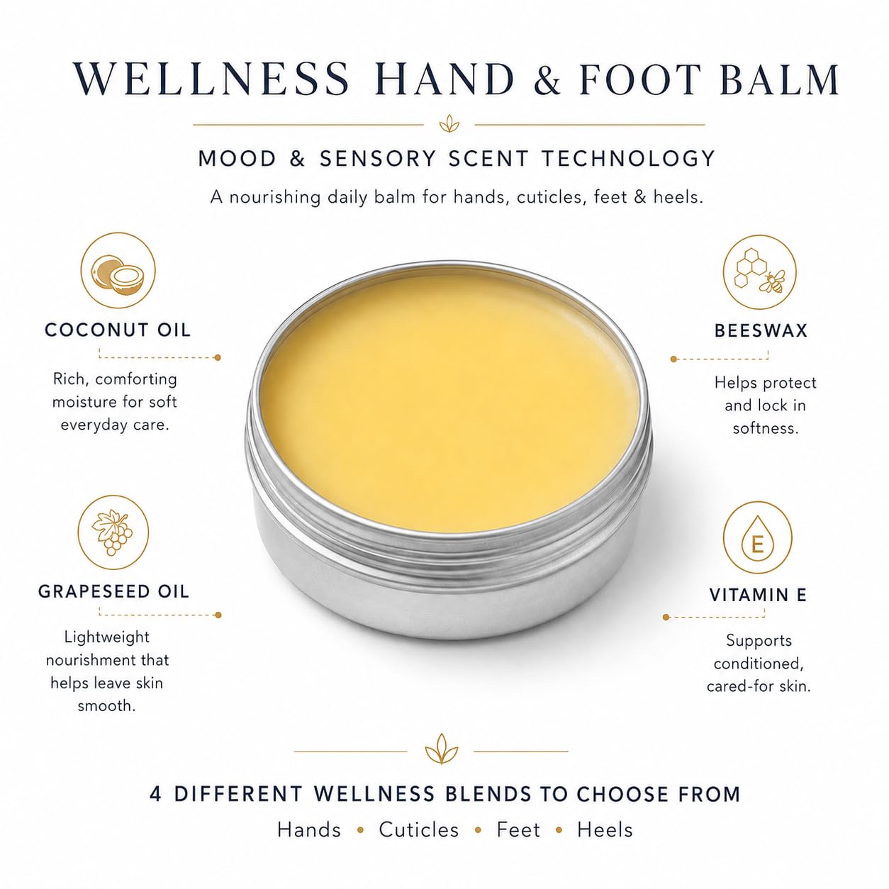 Wellness Hand & Foot Balm Euphoria 10g – Mood & Sensory Scent Technology