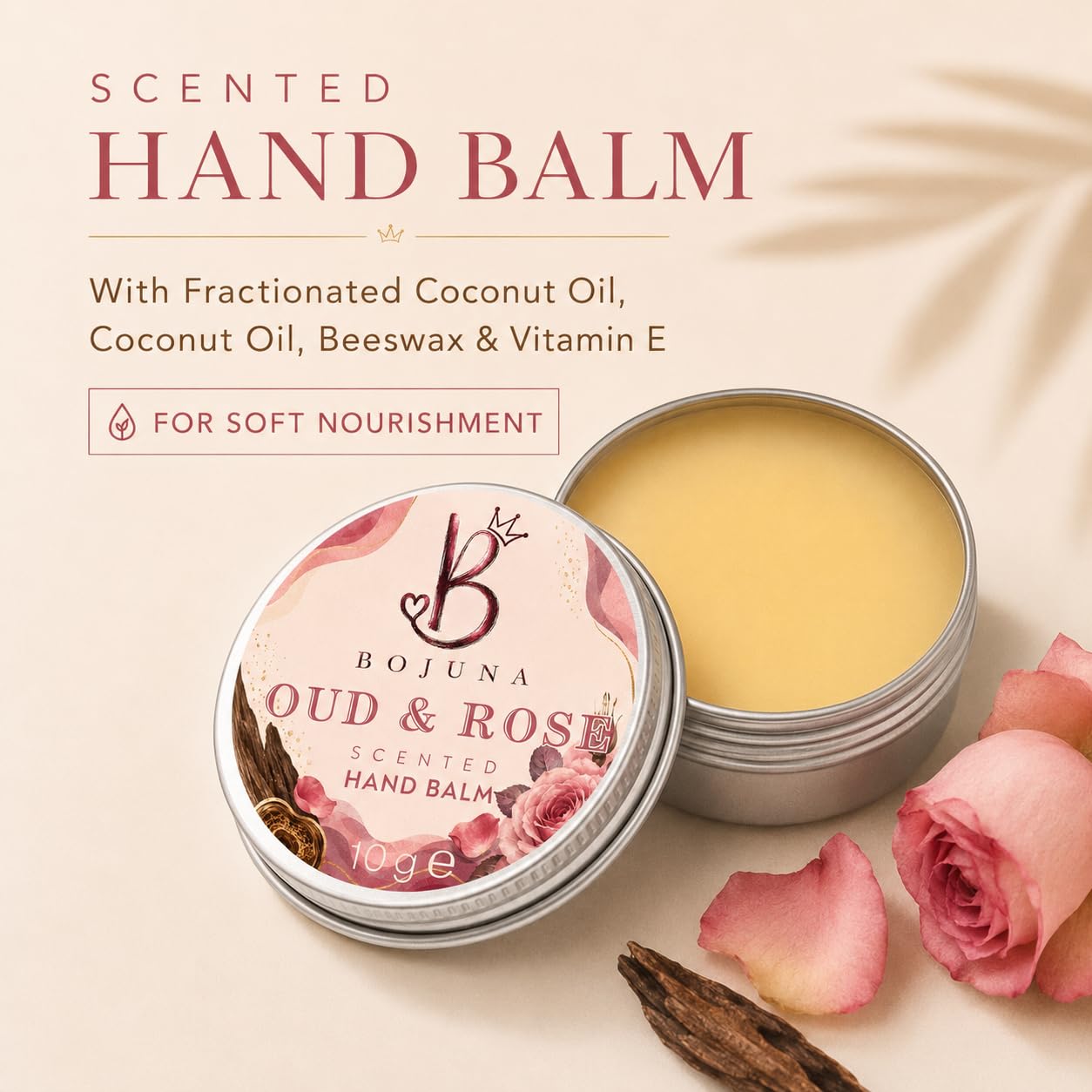 Scented Hand Balm Oud & Rose 10g with Vitamin E