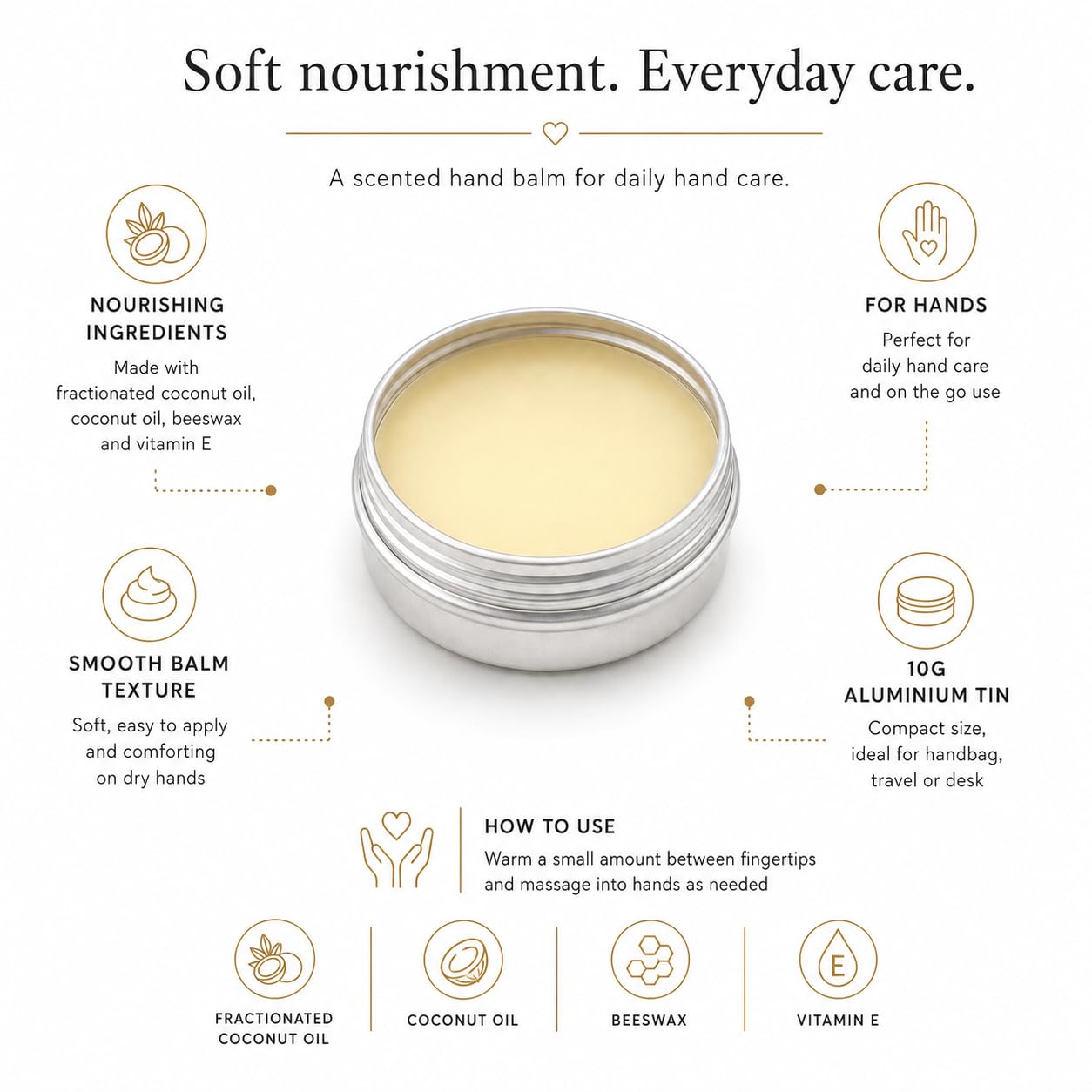 Scented Hand Balm Aqua Musk 10g with Vitamin E