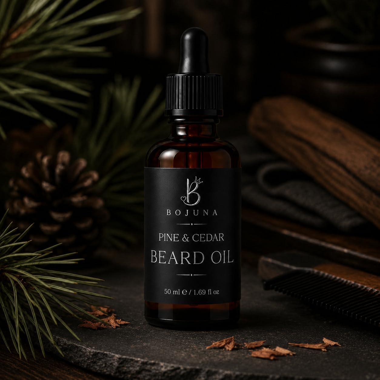 Beard Oil Pine & Cedar 50ml with Argan Oil