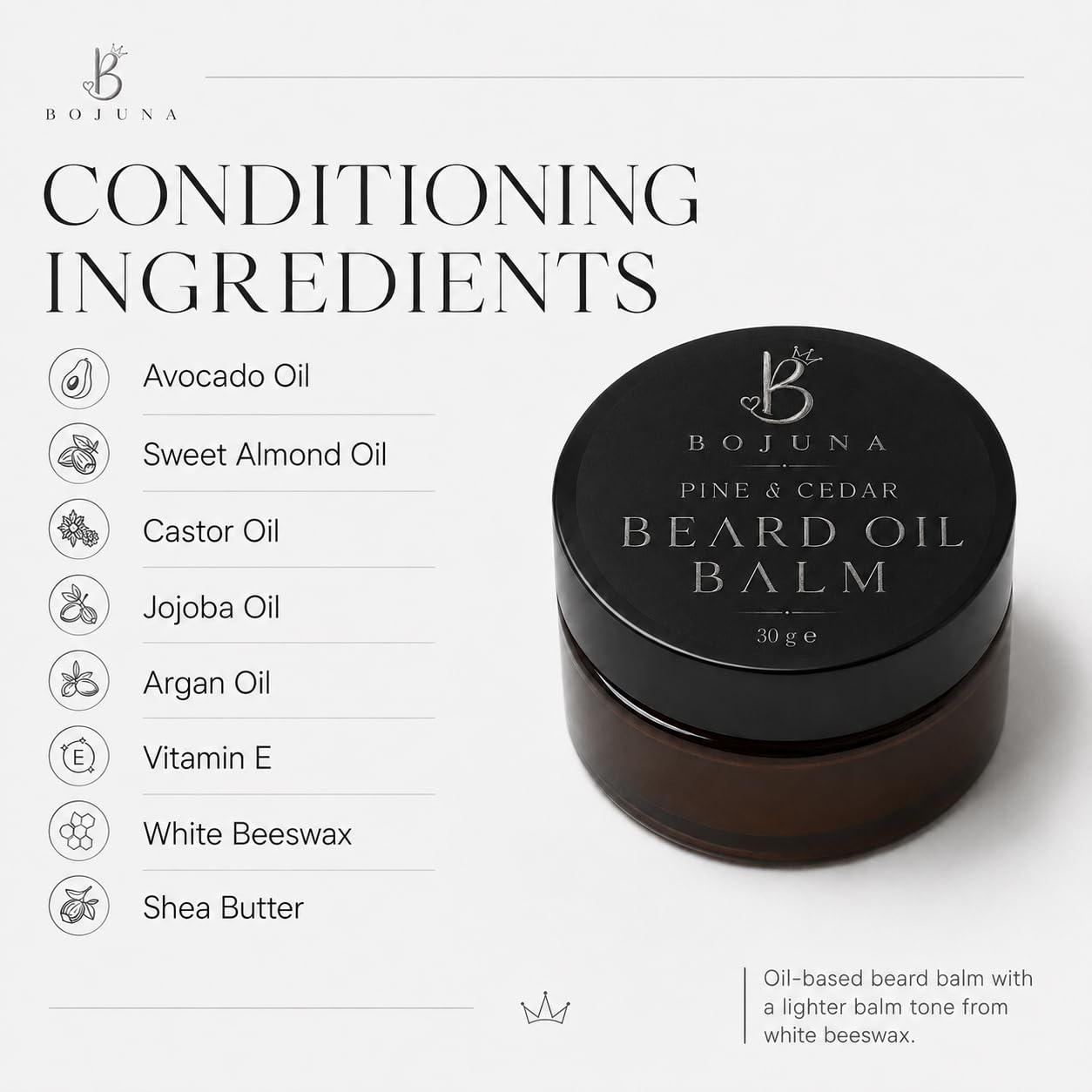Beard Oil Balm Pine & Cedar 30g with Argan Oil