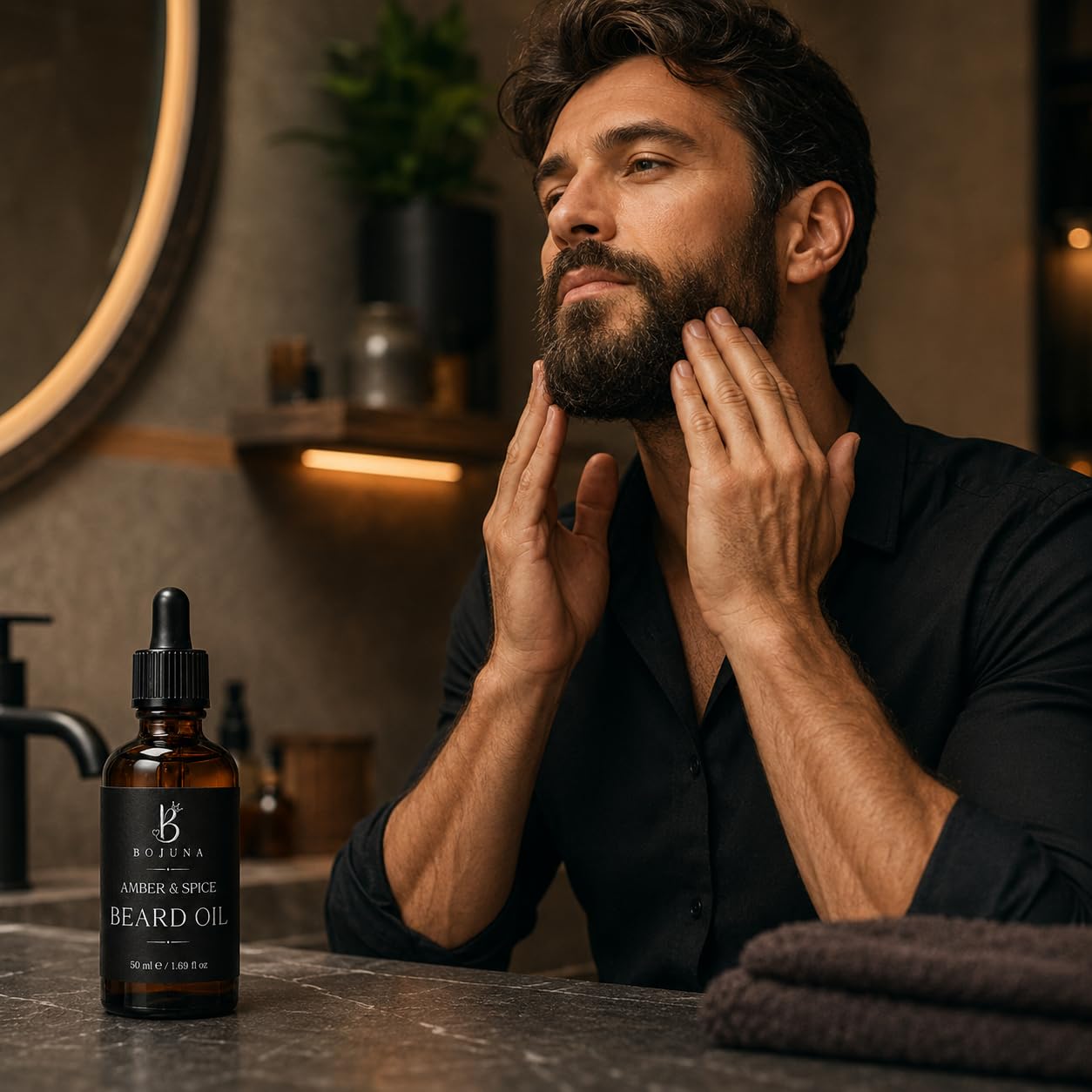 Beard Oil Amber & Spice 50ml with Argan Oil