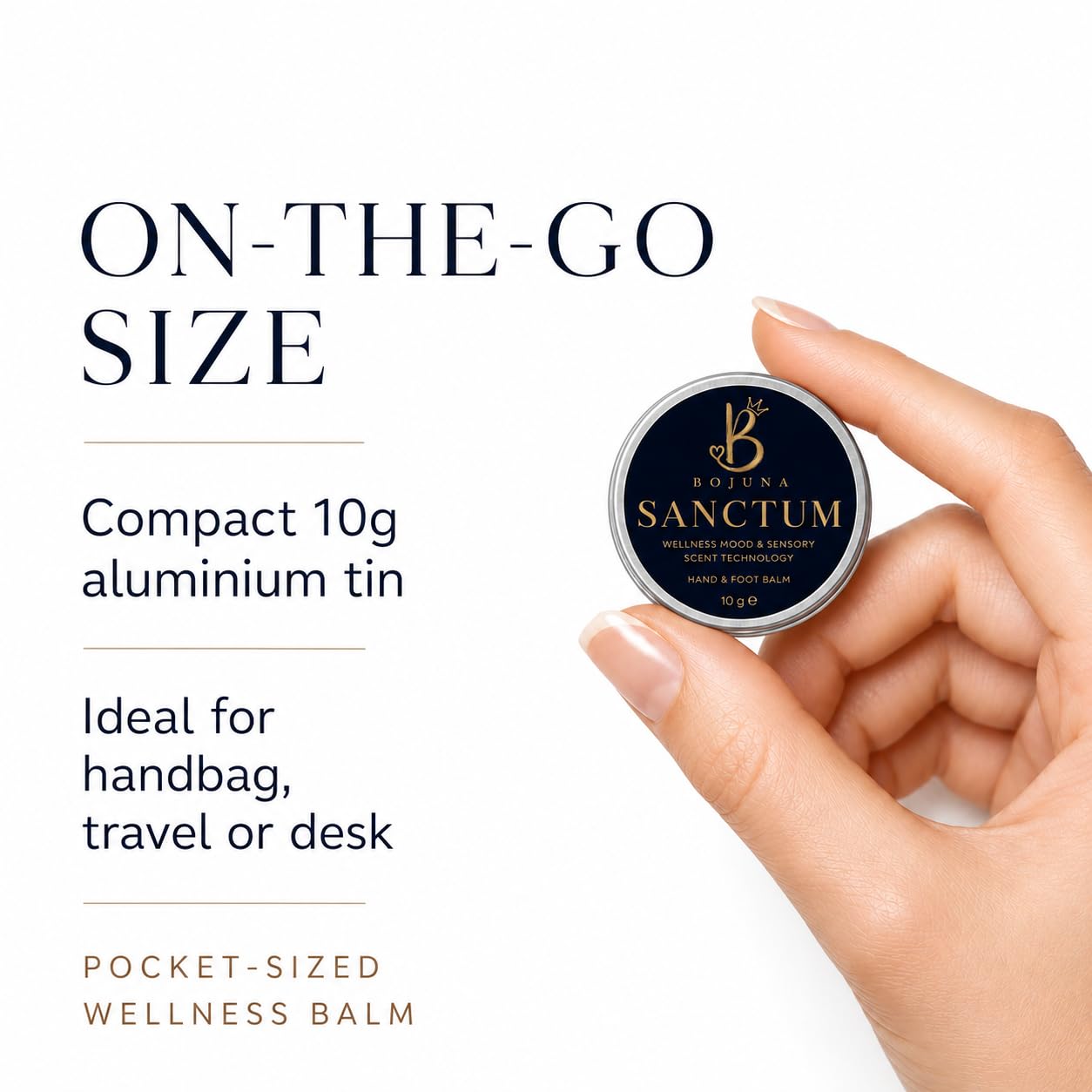 Wellness Hand & Foot Balm Sanctum 10g – Mood & Sensory Scent Technology