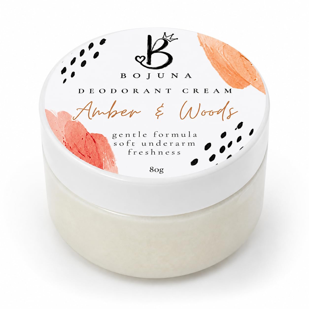 Sensitive Deodorant Cream Amber & Woods 80g