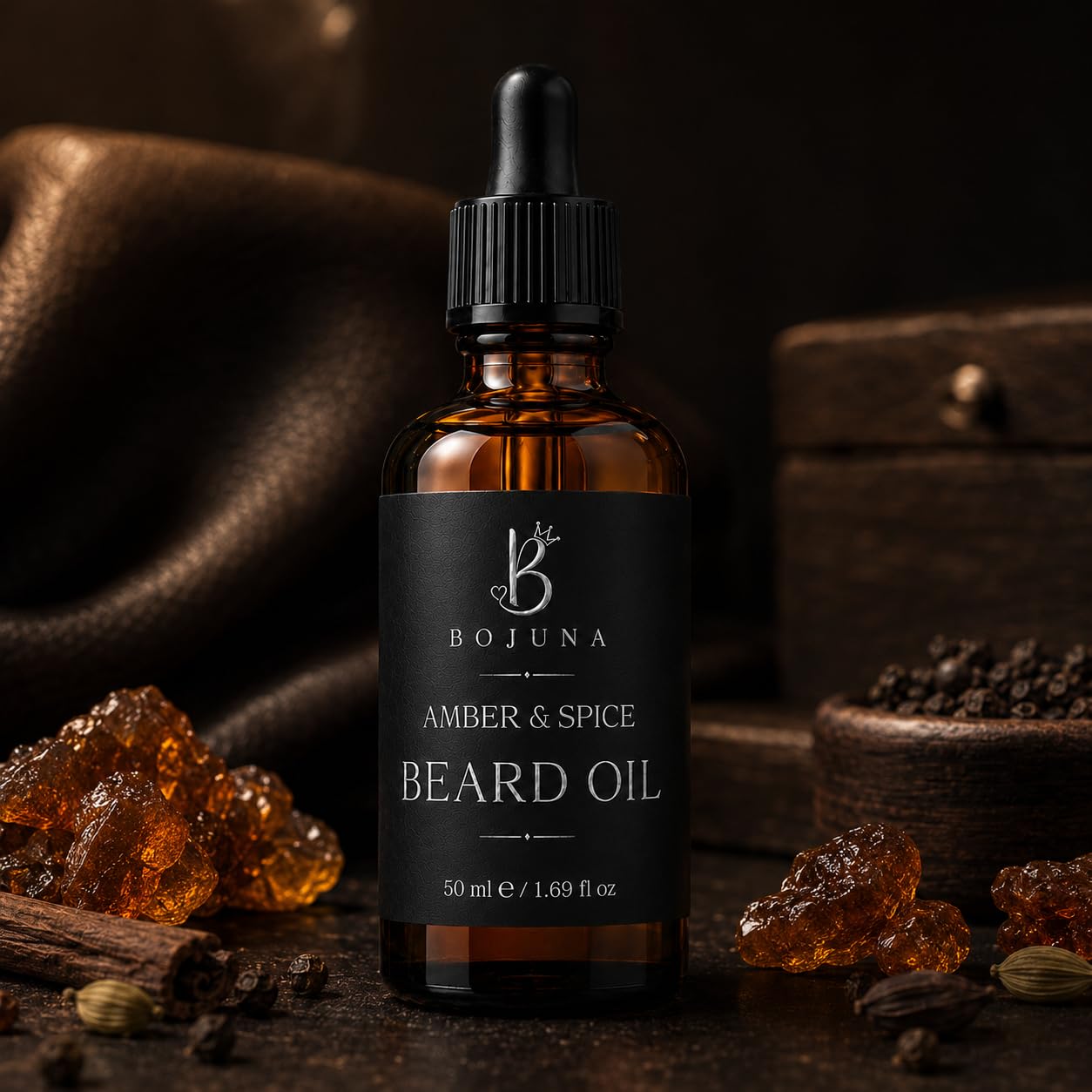 Beard Oil Amber & Spice 50ml with Argan Oil