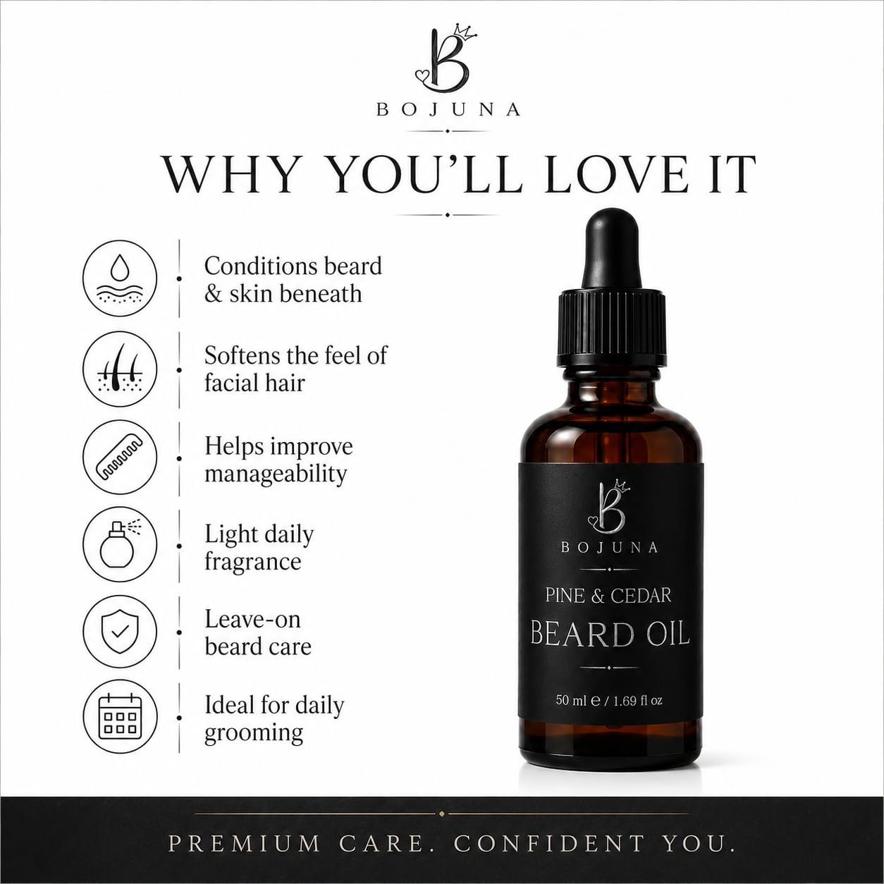 Beard Oil Pine & Cedar 50ml with Argan Oil