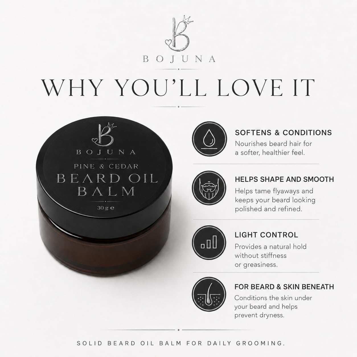 Beard Oil Balm Pine & Cedar 30g with Argan Oil
