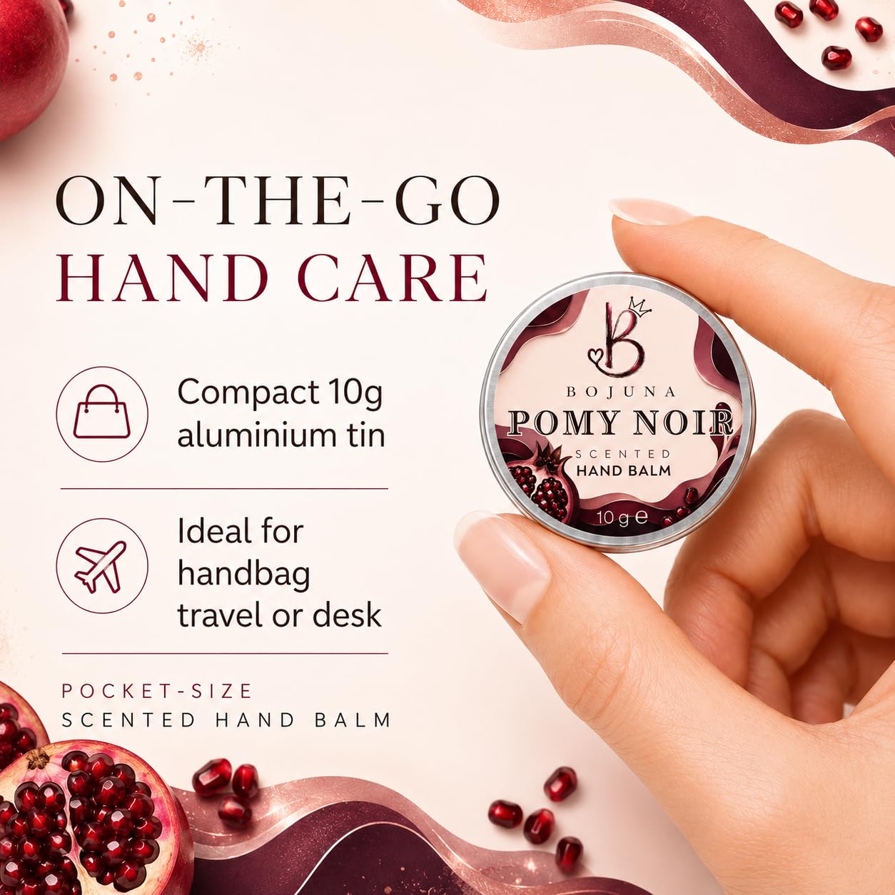 Scented Hand Balm Pomy Noir 10g with Vitamin E