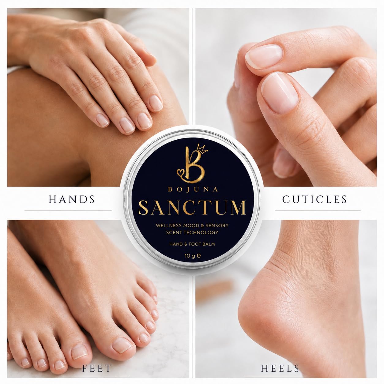 Wellness Hand & Foot Balm Sanctum 10g – Mood & Sensory Scent Technology
