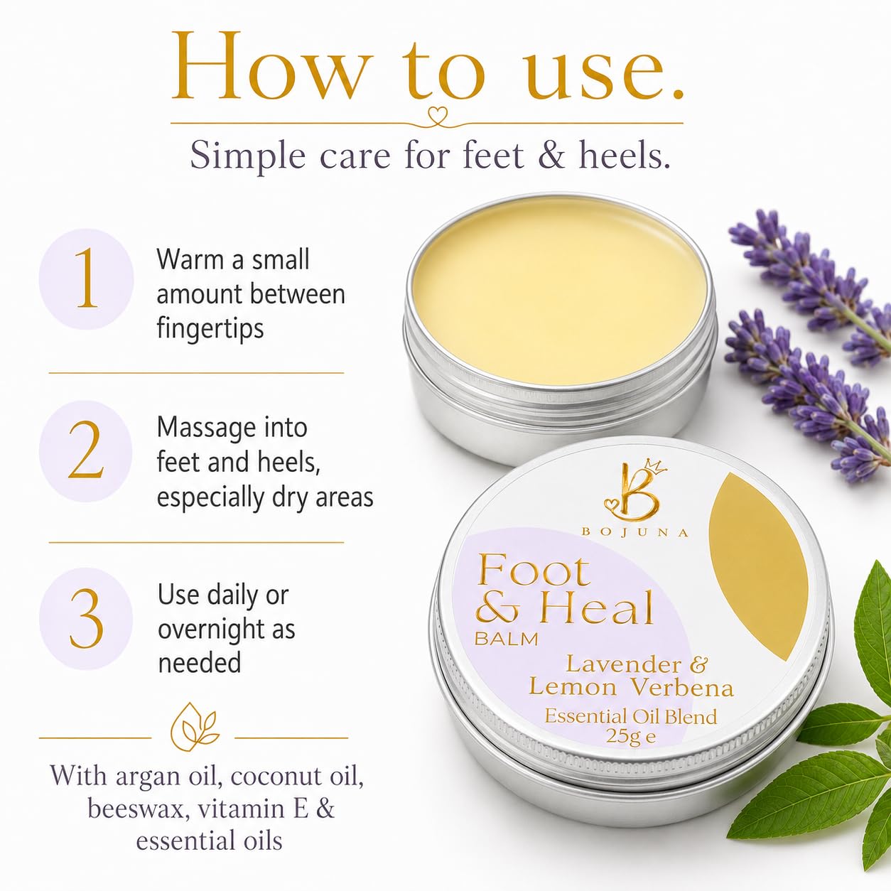Foot & Heel Balm Spearmint & Cedarwood 25g with Argan Oil
