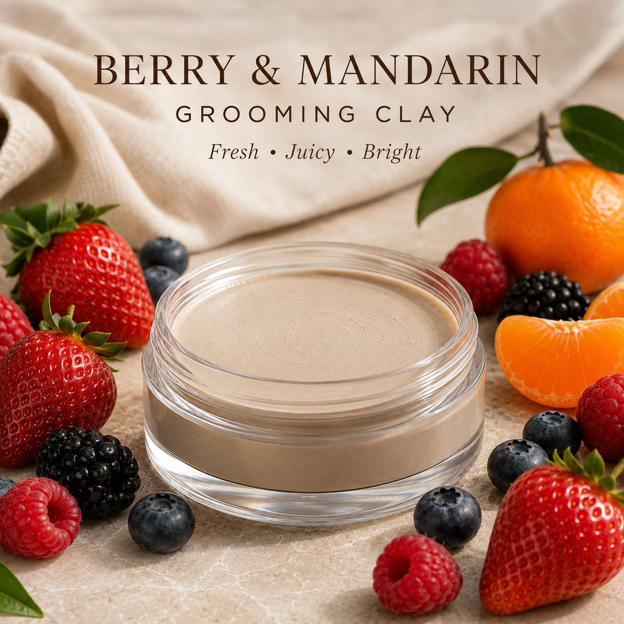 Grooming Clay – Amber & Musk – Medium Hold for Hair & Beard
